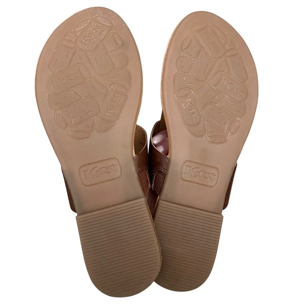 Korks Brown Flat Sandal Thong Slide Dawn Flip Flop New Kork Ease size 7 - Picture 4 of 7